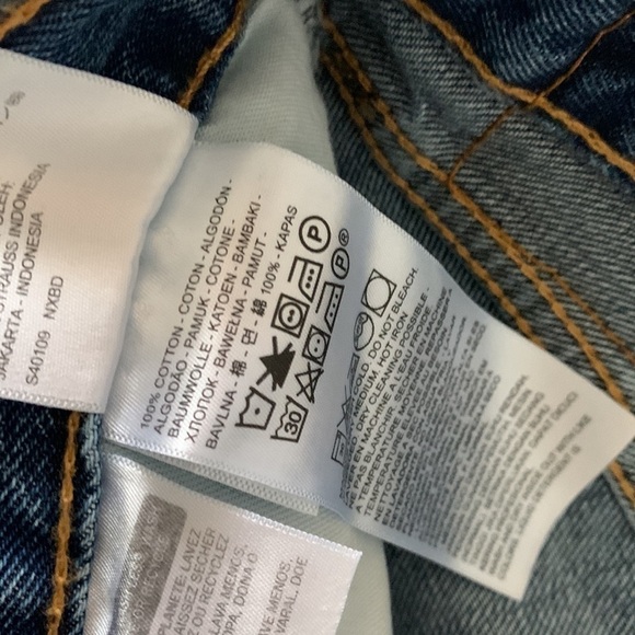 Levi’s 505 regular blue jeans 38 x 32  tan NWT‎ straight leg - Picture 4 of 13